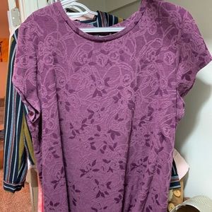 purple shirt